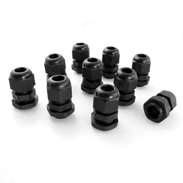 PG9 Kabelverbindungen Aus Kunststoff, Wasserdicht, Schwarz, 10 StüCk-image