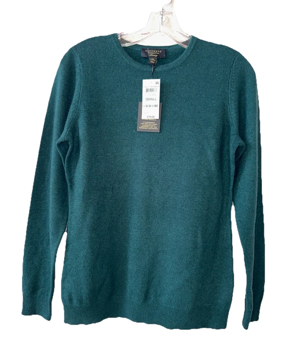 Pull Charter Club 100% Cachemire - Aqua Cool - Double Volants - Taille Petite M - Neuf Avec étiquette