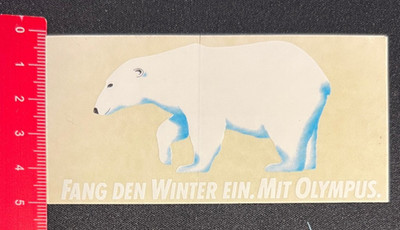 Catch the winter. With Olympus camera polar bear decal sticker /08061713