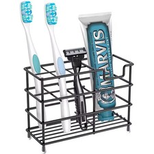 Electric Toothbrush Holder Bathroom Organizer Stand Stainless Steel Black Silver