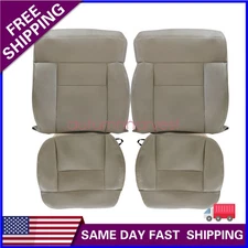 Fits 2005-2008 Ford F-150 Driver & Passenger Bottom & Top Leather Seat Cover Tan