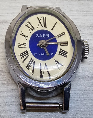 Rare Vintage Zarya USSR Oval Mechanical Watch 17 Jewels Cal. 1509B Soviet