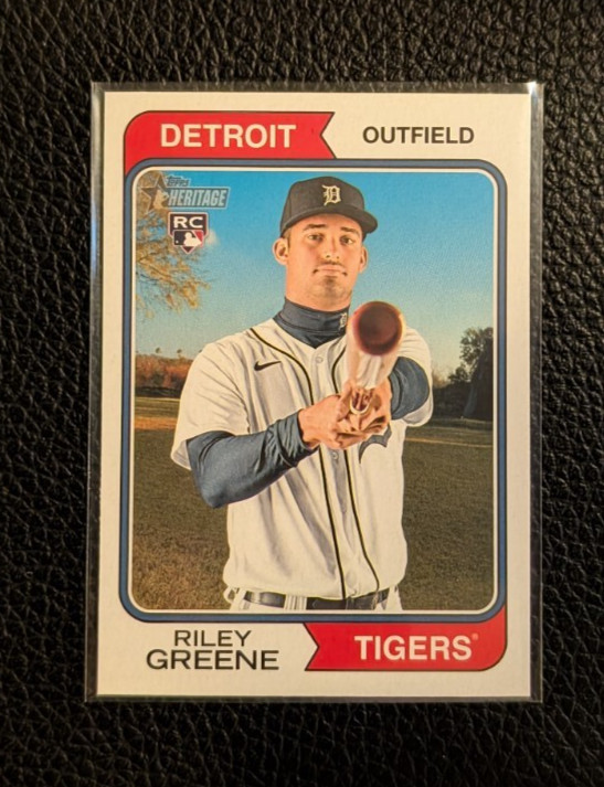 2023 Topps Heritage #48 Riley Greene RC Tigers