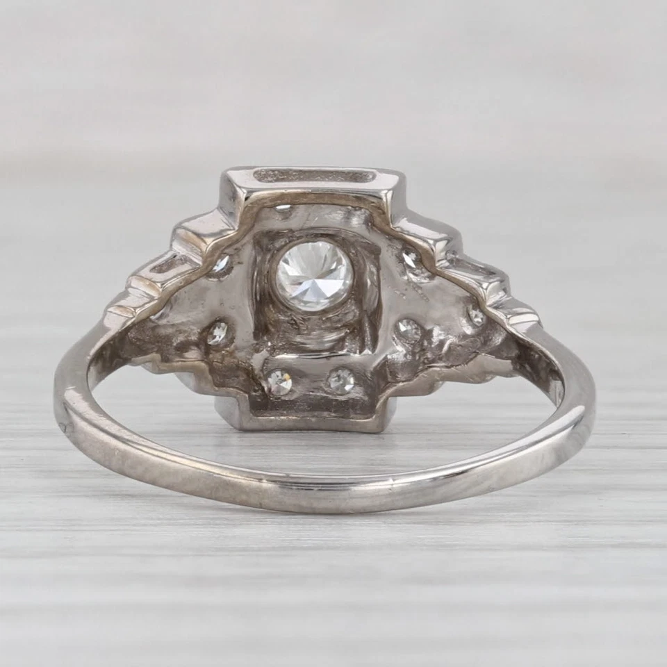 Vintage Tiered 0.25ctw Diamond Engagement Ring 14k White Gold Size 8 - Image 4 of 4