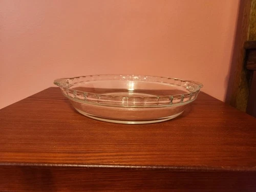 75th Anniversary Pyrex Clear Glass 9.5" Pie Deep Dish