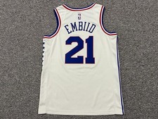Joel Embiid - Philadelphia 76ers- 2020-21 Nike Earned Edition Jersey sz 44 (M)