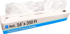 Plastic Sheeting, White | 16' X 350 Feet | Overspray Plastic Sheeting - Transluc