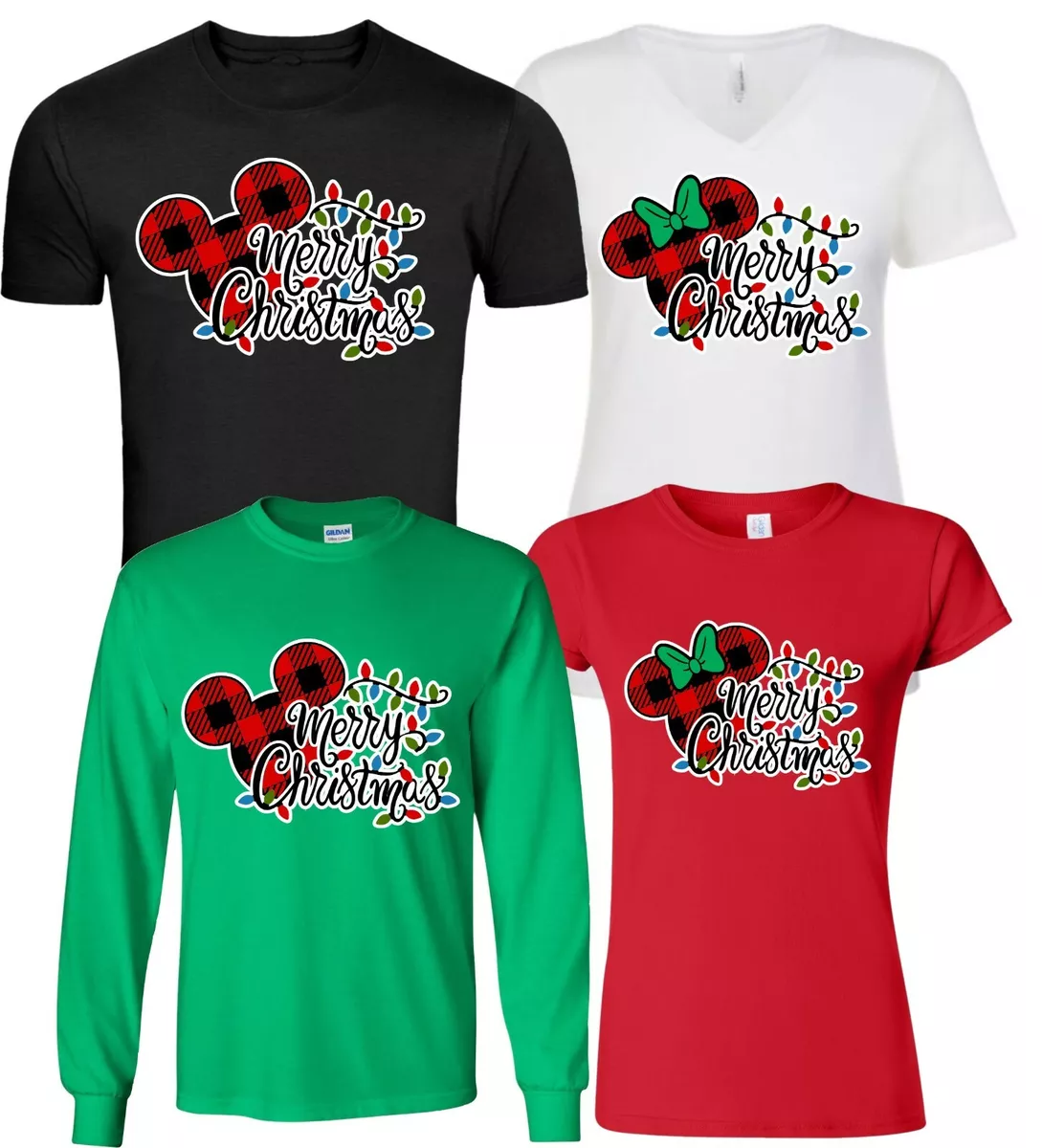 DISNEY FAMILY MERRY Christmas Vacation T Shirts Minnie Mickey eBay