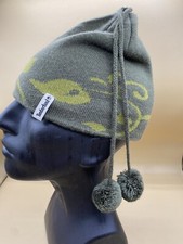Timberland Double Long Pom-Pom Light Knit Green Beanie Hat Women Youth OS