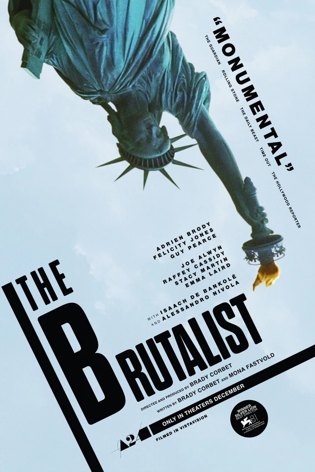 The Brutalist movie poster (b) - 11 x 17 inches - Adrien Brody, Guy Pearce