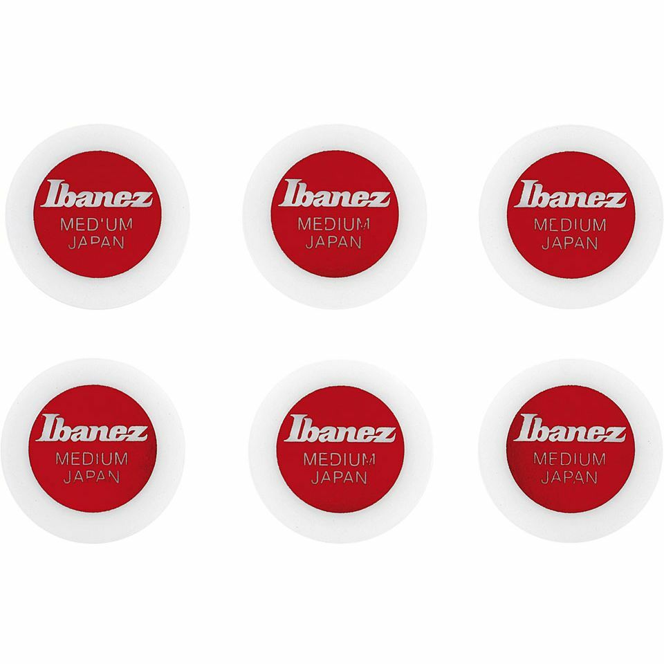 Plektrum Ibanez Round Pick PPA1M-BK White 0,8 mm Plek Pick NEU