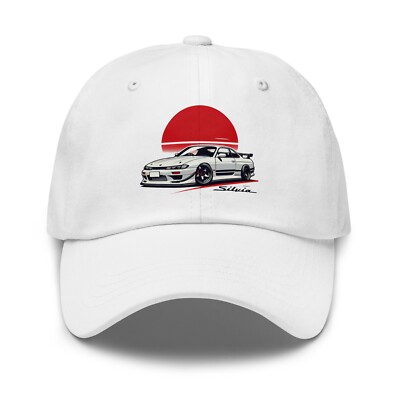 White S14 Silvia Dad Hat   JDM 240SX Drift Car Cap for Street Racing Fans