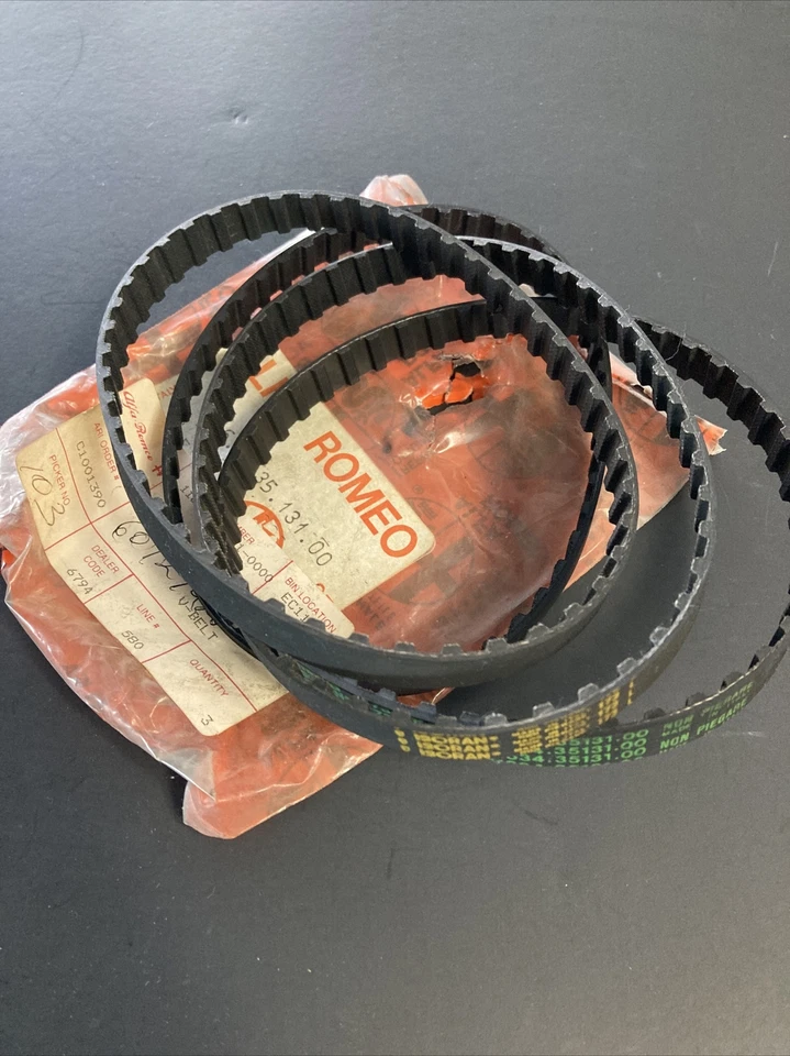 60727426 Alfa Romeo Alfetta Alternador/Bomba V-Belt - Original 116343513100 Foto 4 de 4