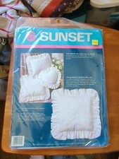 Sunset Crewel Embroidery Kit White Pillow Collection 11055 12" x 12" Pillow NEW