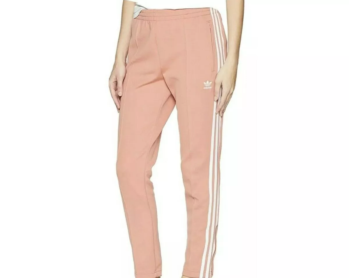 adidas Originals High Waisted Junior Track Pants Glow Pink Peach / White  ED7876