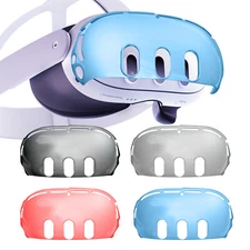 For Quest 3 VR Console Headband Mask TPU Transparent Protective Shell Accessory