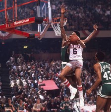 Julius Erving of the Philadelphia 76ers 1980's Basketball photo 4