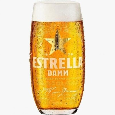 Set 2 x Estrella Damm 330ml Geschenkbox Gläser Nagelneu Original