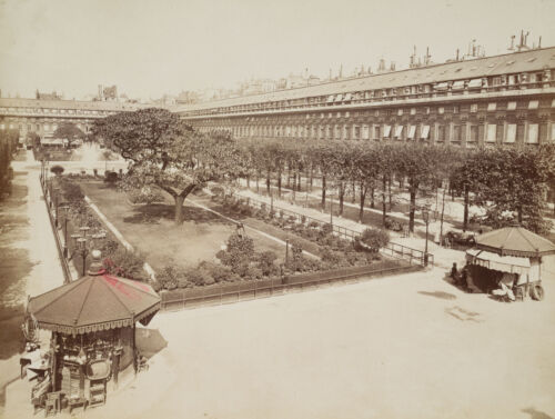 J. KUHN (19.Jhd), Paris, Le Jardin du Palais Royal, um 1880, Albuminpapierabzug - Bild 1 von 4