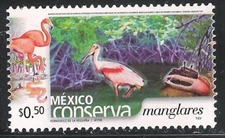 pc023 Mexico Conserva MNH paper 2 Sc#2253 Mc#2961A Et#mc023 Mangroves