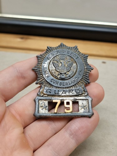 RARE WW2 Armed Service Forces Guard Badge Police Badge New Cumberland PA ASF 40s - Picture 19 of 22