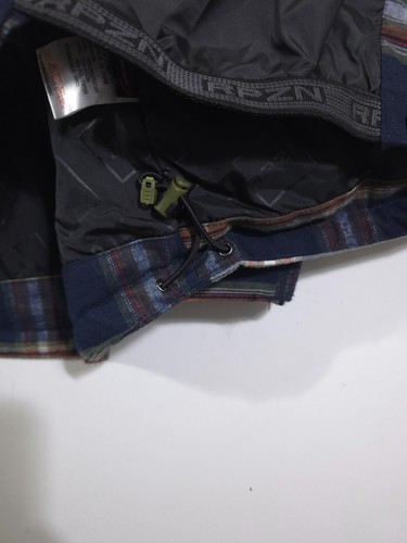 RPZN Ripzone Blue Plaid Flannel Ski Snowboard Jacket Hooded Primaloft Size M - Picture 18 of 20