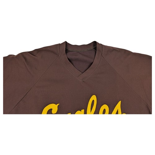 Vintage Sand-Knit MacGregor Eagles Brown Yellow # 10 Pro Cut Jersey Size M - Picture 6 of 9