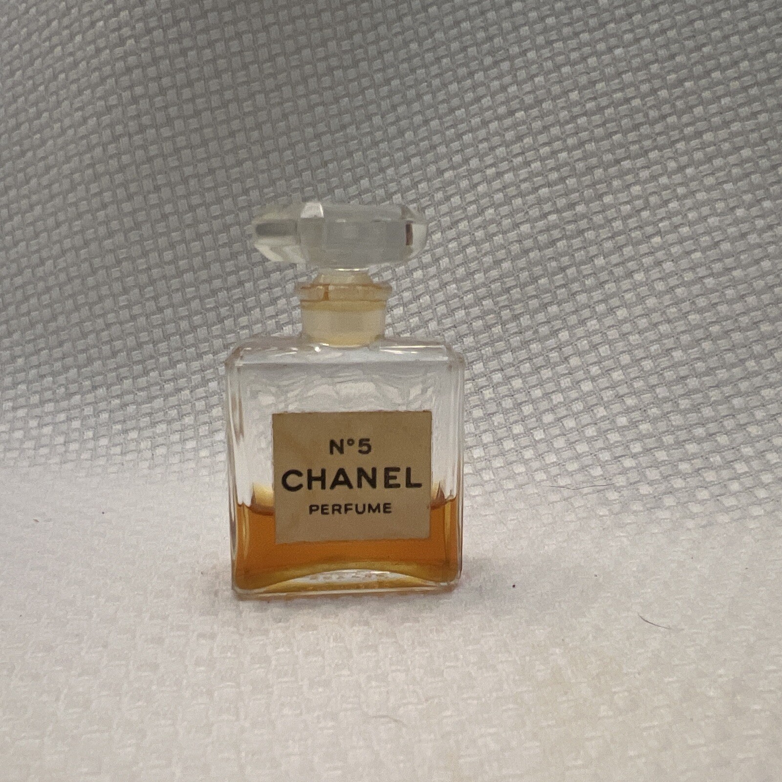 Vintage France Chanel No 5 Perfume  1/4 oz Bottle. Approx 1/3 Full