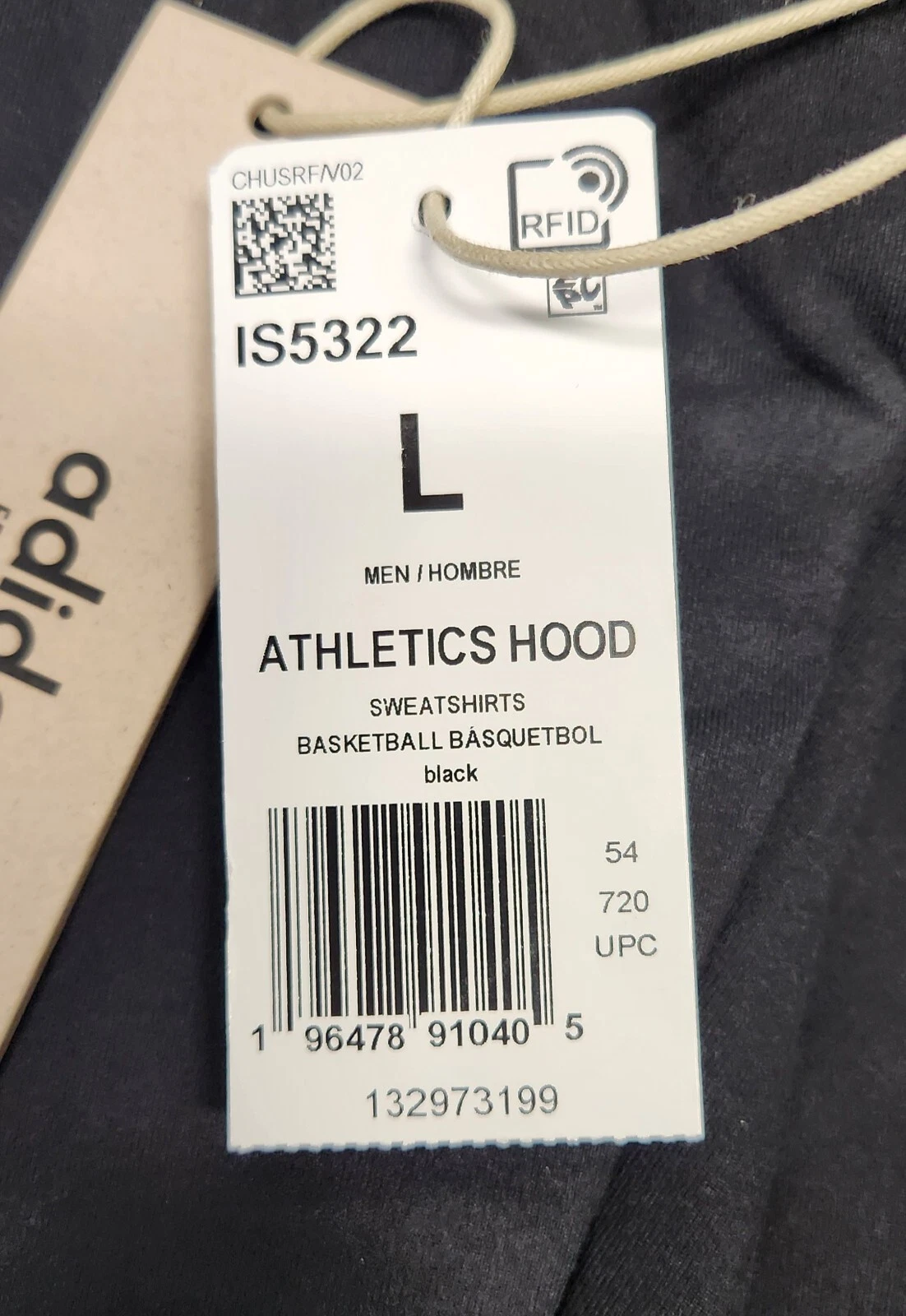 Felpa con cappuccio Adidas Fear of God Athletics Pelle scamosciata Nero Uomo Large IS5322