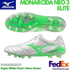 MIZUNO Soccer Cleats MONARCIDA NEO 3 ELITE P1GA2520 37 S. White Pearl/Neon Green