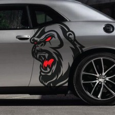 2x Gorilla King Kong Side Hood Pickup Car Decal Truck Tailgate Vehicle Graphic 