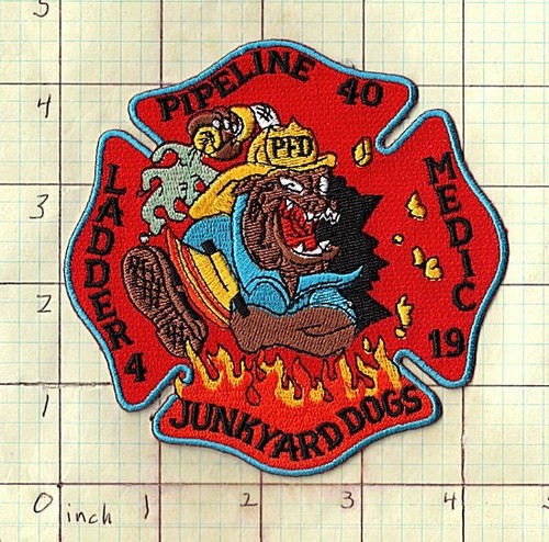 Philadelphia Pennsylvania Junkyard Dogs Pipeline 40 bg34 fire patch