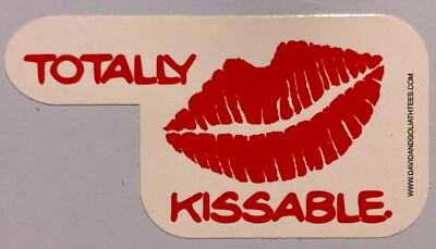 Totally Kissable Sticker Vending Decal Girl Bash New 2003 David & Goliath Brand
