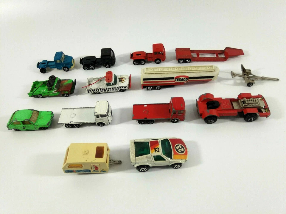 Majorette Lotto Di 14 Pezzi Camion Pick Up Caravan Rimorchio Macchina - Immagine 3 di 4