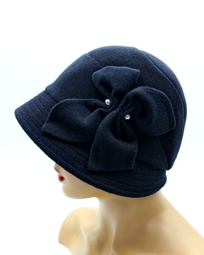 Women's Blue Cloche Hat – Elegant 1920s Flapper Style, Timeless & Stylish - Picture 7 of 9