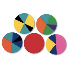 hand2mind Plastic Rainbow Fraction Circles 51pc