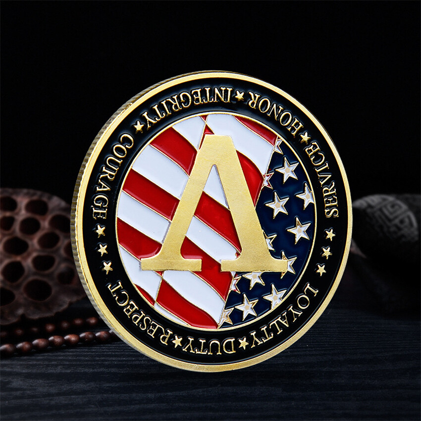100 PCS Coin Challenge United States Gift Army LOYATY DUTY RESPECT Veterans