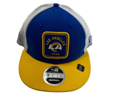 New Los Angeles Rams 9Fifty Trucker Snapback Adjustable Cap Men's Blue One  Size