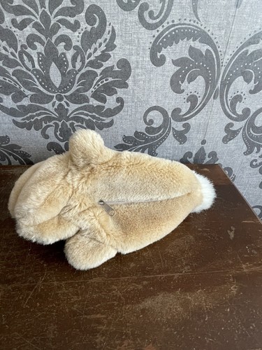 Vintage Caltoy Softsheen Mama & Baby Bunny Plush Zipper Pouch Set Beige Rabbit - Picture 6 of 19