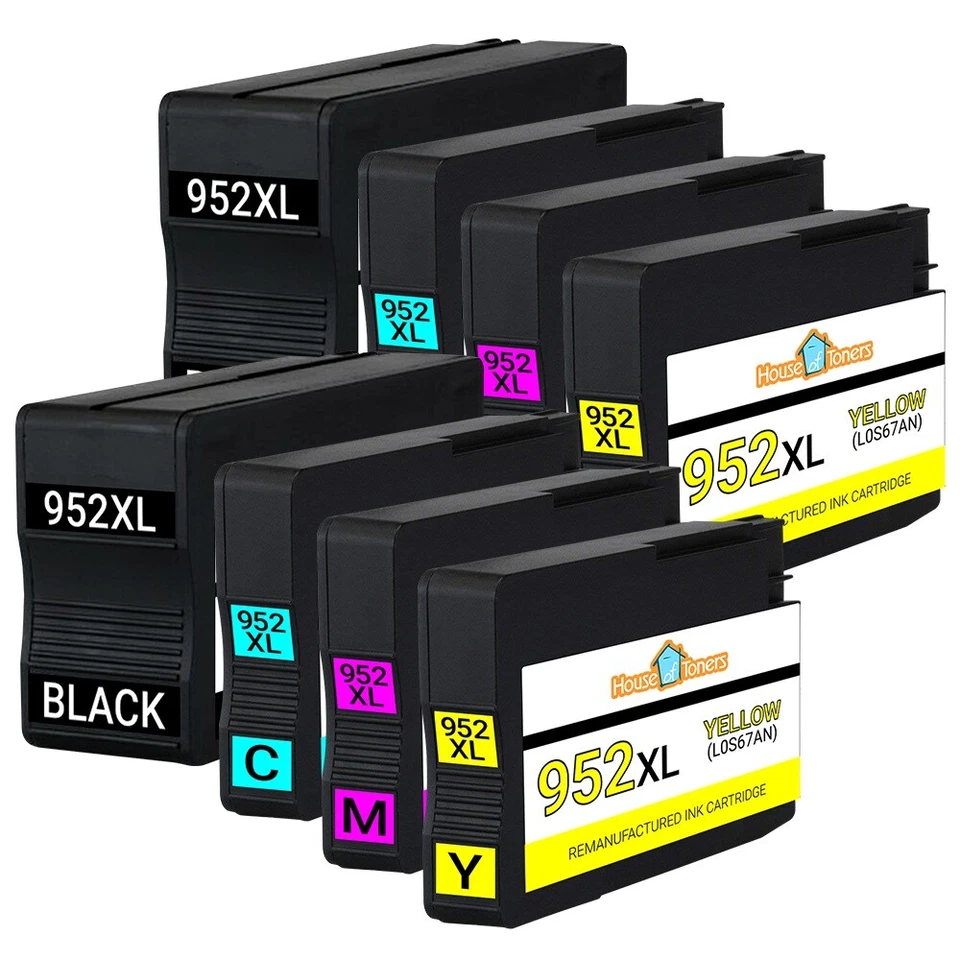 952 952XL Ink Cartridges for HP OfficeJet Pro 8702 8710 8210 8715 8720 7740- 8PK - Image 2 of 2