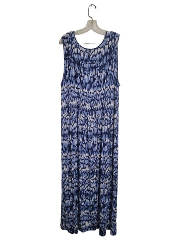 Ronni Nicole Womens Blue Sleeveless V-Neck Summer FLOWEE Maxi Dress XXL - Picture 3 of 8