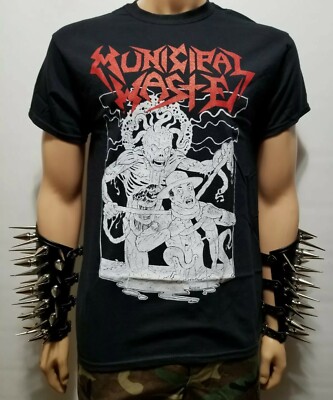  MUNICIPAL WASTE  RED LOGO    Band T-Shirt 