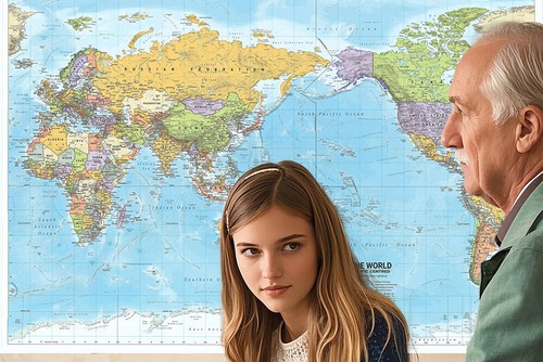 150x100cm Map of The World Political Print Poster Educational Mural Wall Decor - Picture 8 of 11