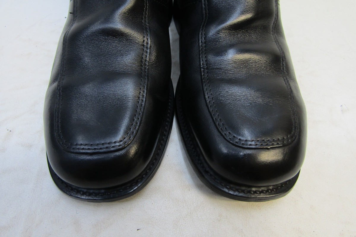 Mens Size 8 EEEE Black Leather Zip Ankle 7\