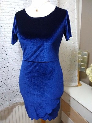 royal blue velour dress