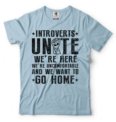 Introverts Unite Sarcastic Nerd Loner Funny Humor Adult Mens T-Shirt Apparel - Fresh Brewed Tees