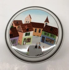 Villeroy & Boch Design Naif Village Square 4” Candy Trinket Box & Lid Excellent