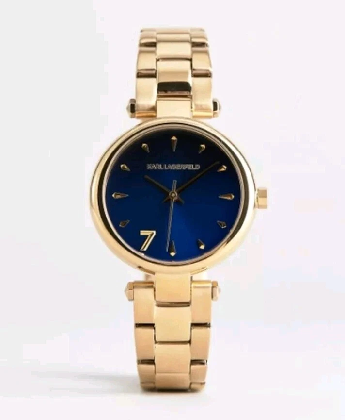 Karl Lagerfeld Navy and Gold Chronograph Watch Karl Lagerfeld | Accessories | Karl Lagerfeld Navy And Gold  main image 2
