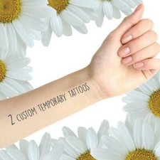 Custom Temporary Tattoo - Set of 2 identical tattoos 1.5" each 
