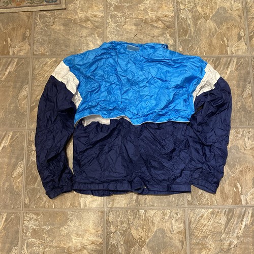 Vintage 80s Asics Gore-Tex Full Zip Windbreaker Jacket Cyan Navy White Size M - Picture 12 of 17